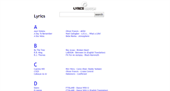 Desktop Screenshot of lyricsmatch.com